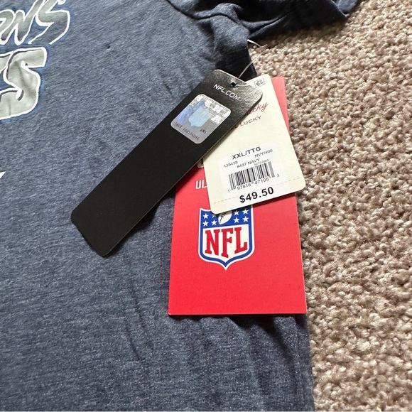 NFL x Lucky Brand Dallas Cowboys Blue Crewneck T-Shirt Unisex Size XXL NWT - Picture 15 of 16